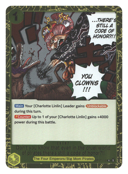 Don't you know that even in the cruel world of pirates there's still a code of honor?!! | Near Mint / English / Foil