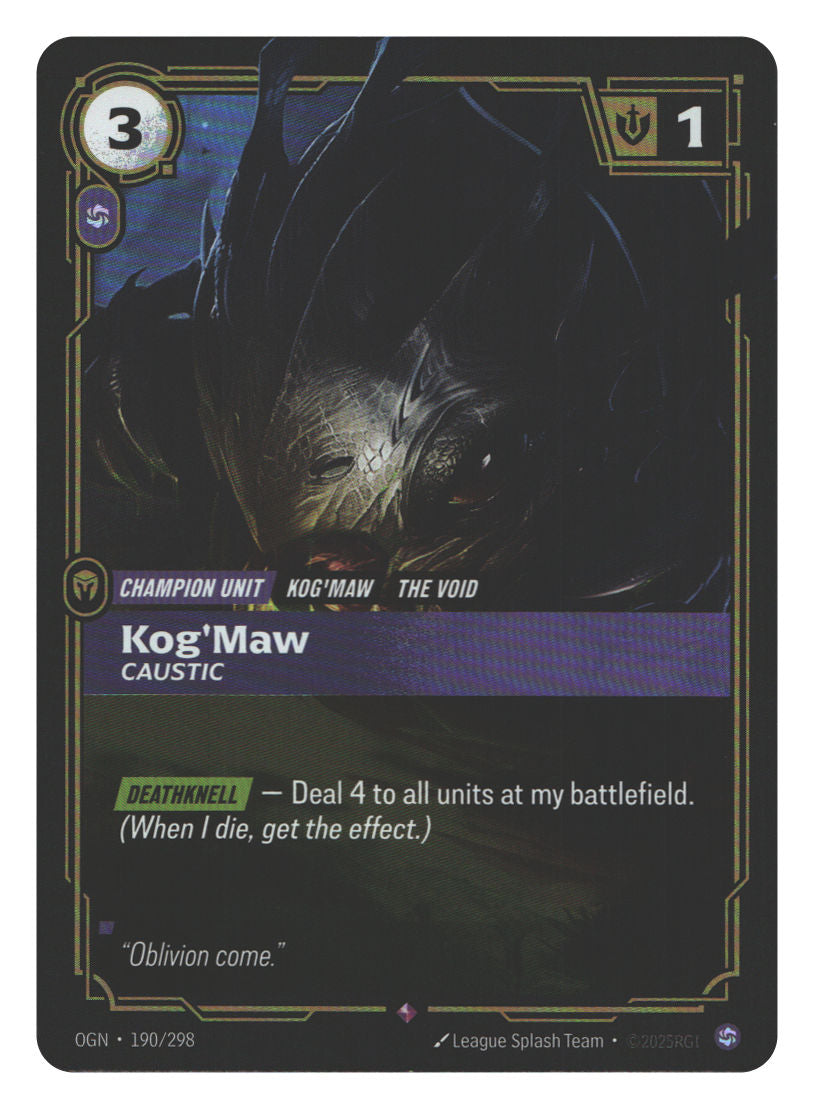 Kog'Maw, Caustic | Moderately Played / English / Foil