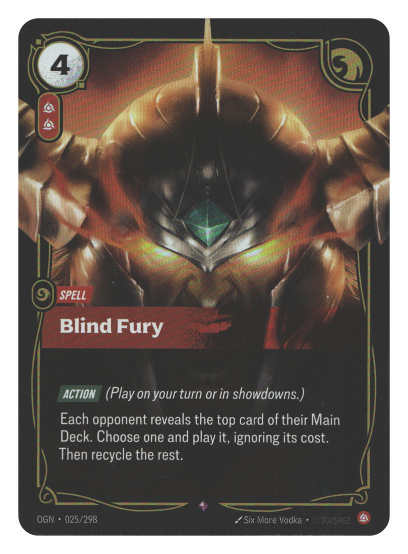 Blind Fury | Moderately Played / English / Foil