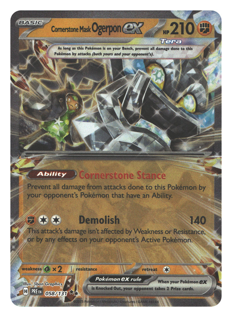 Cornerstone Mask Ogerpon ex - 058/131 | Near Mint / English / Holofoil