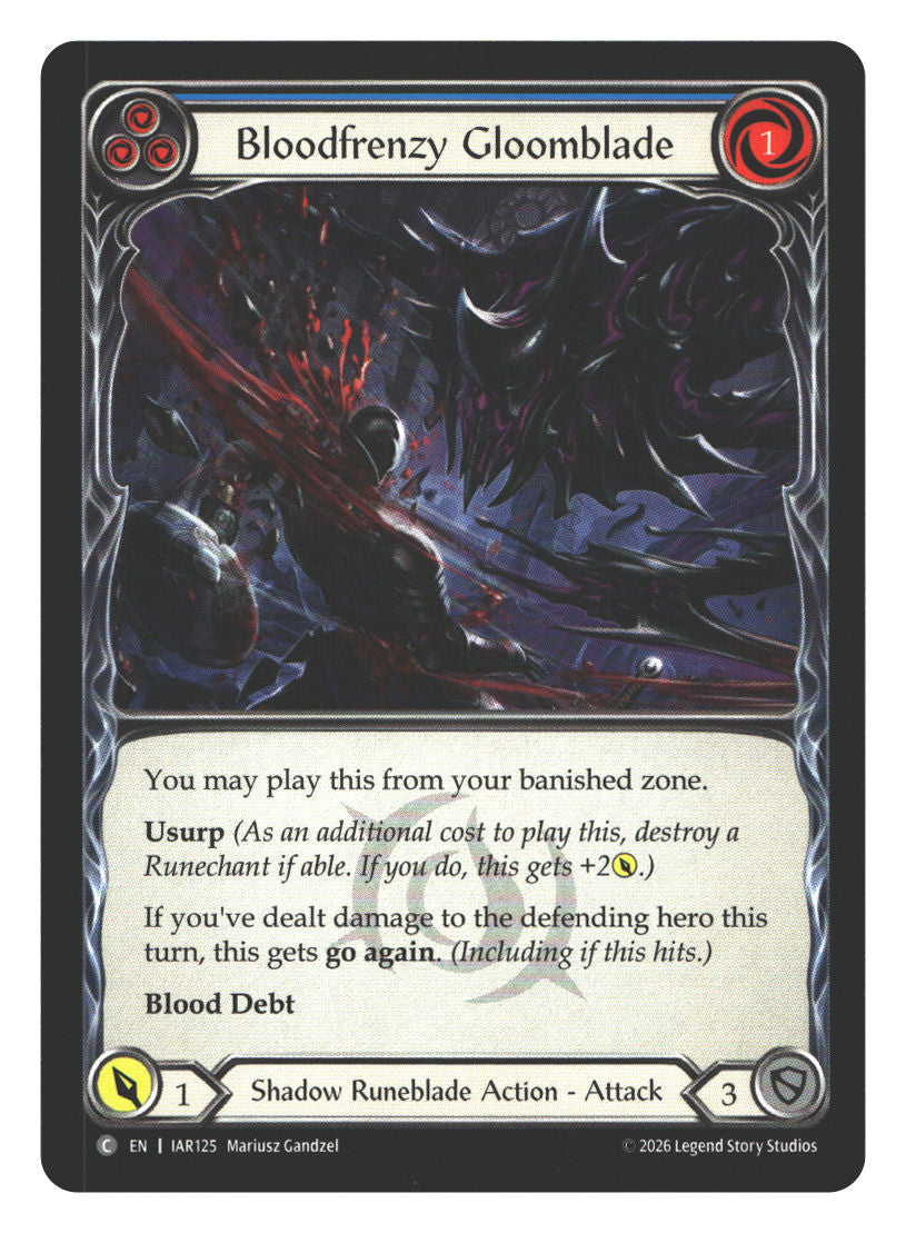 Bloodfrenzy Gloomblade (Blue) | Near Mint / English / Normal