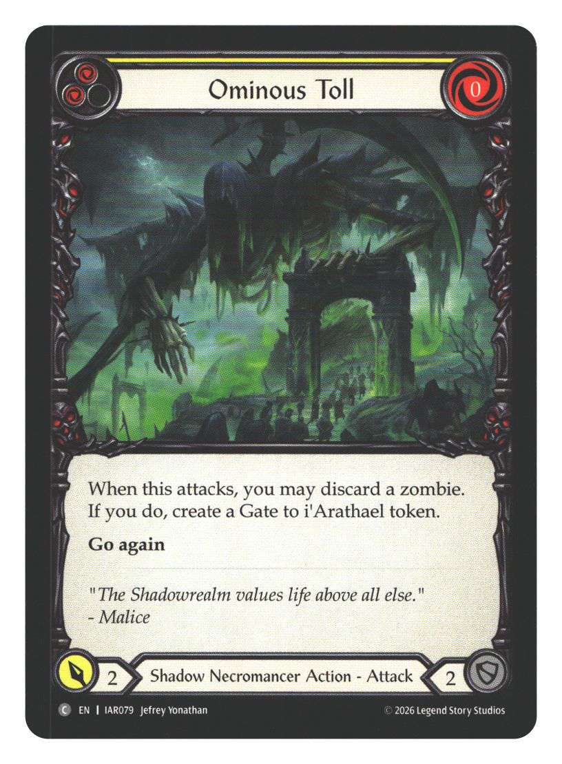 Ominous Toll (Yellow) | Near Mint / English / Normal