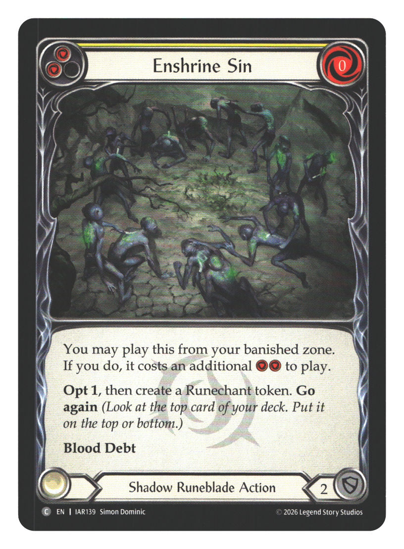 Enshrine Sin (Yellow) | Near Mint / English / Normal