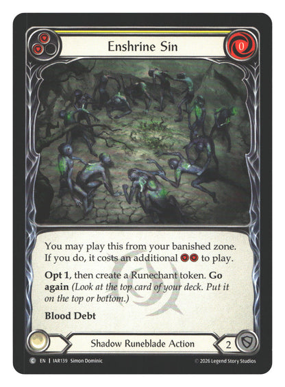Enshrine Sin (Yellow) | Near Mint / English / Normal