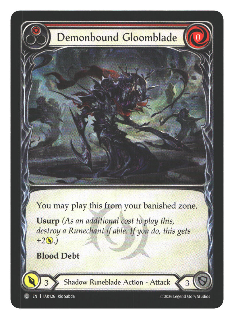 Demonbound Gloomblade (Red) | Near Mint / English / Normal