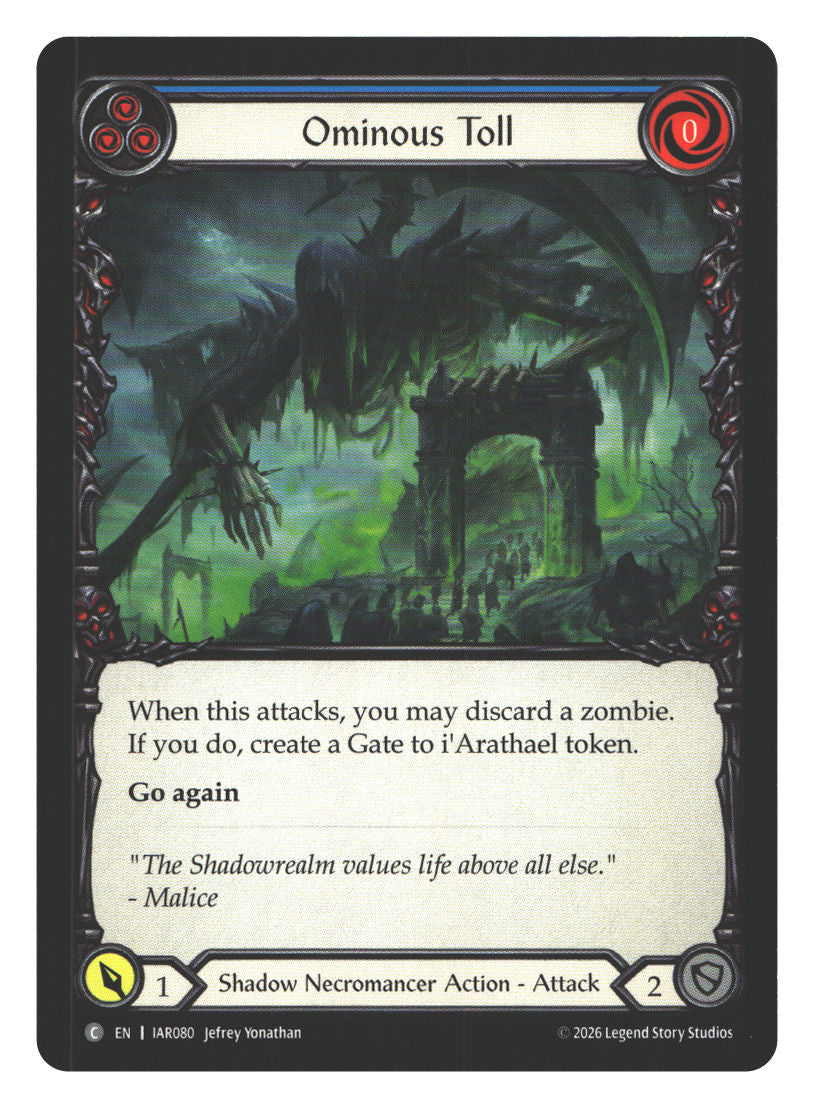 Ominous Toll (Blue) | Near Mint / English / Normal