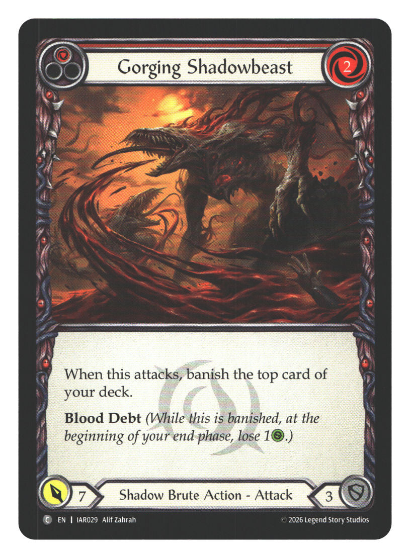 Gorging Shadowbeast (Red) | Near Mint / English / Normal