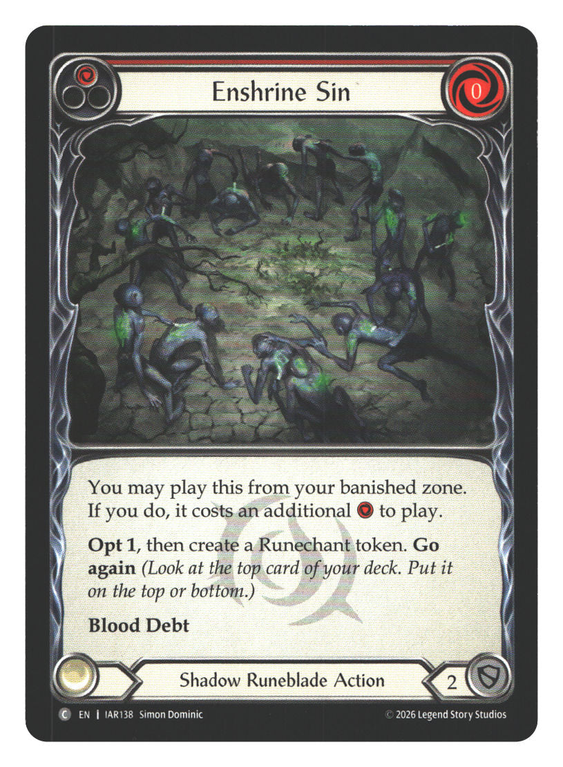 Enshrine Sin (Red) | Near Mint / English / Normal