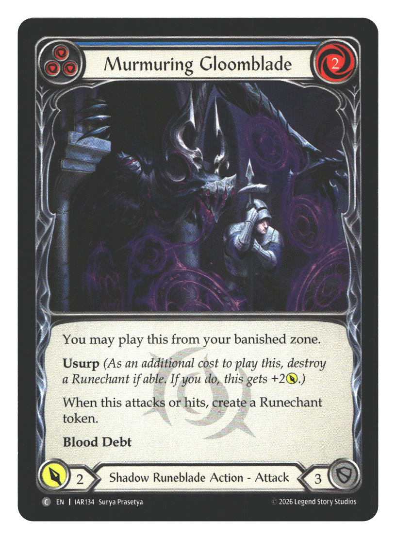 Murmuring Gloomblade (Blue) | Near Mint / English / Normal