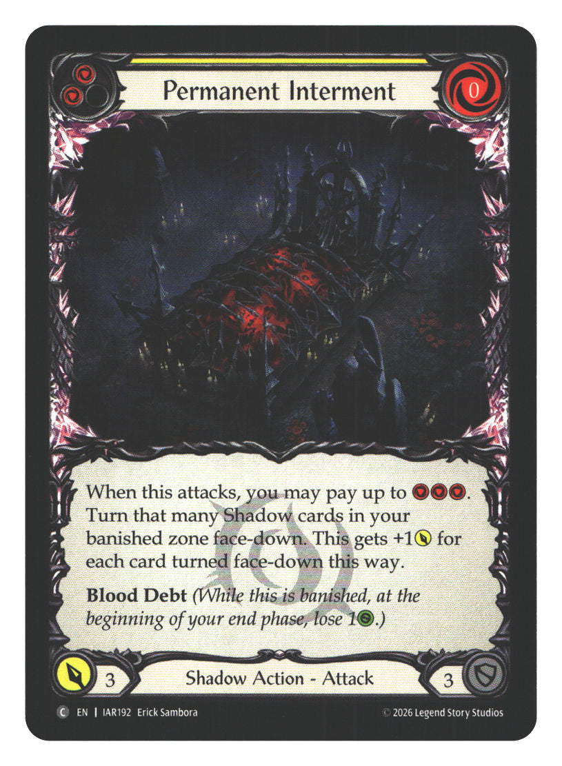 Permanent Interment (Yellow) | Near Mint / English / Normal