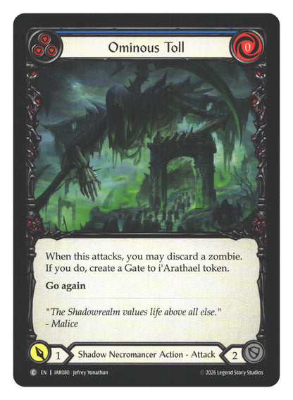 Ominous Toll (Blue) | Near Mint / English / Normal