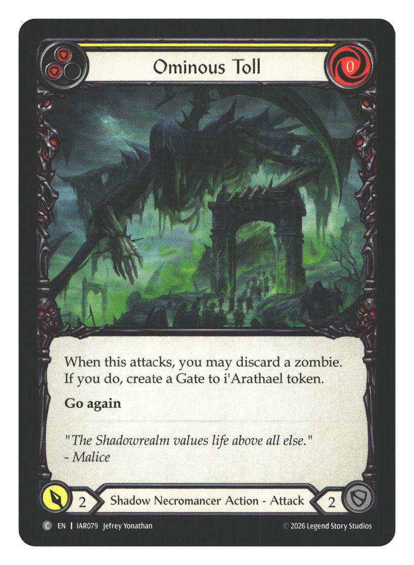 Ominous Toll (Yellow) | Near Mint / English / Normal