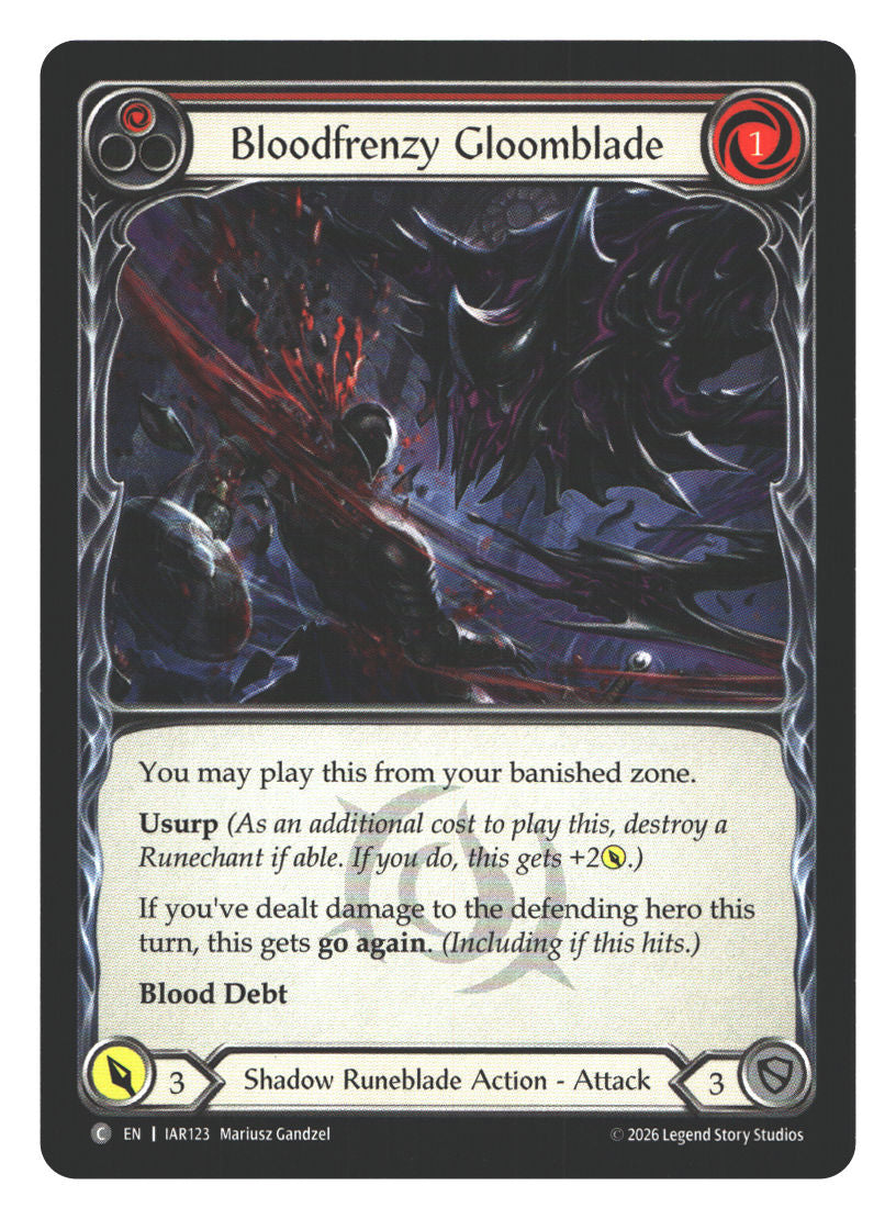 Bloodfrenzy Gloomblade (Red) | Near Mint / English / Normal
