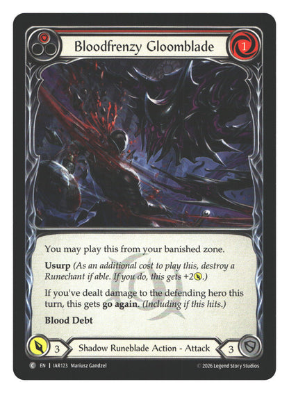 Bloodfrenzy Gloomblade (Red) | Near Mint / English / Normal