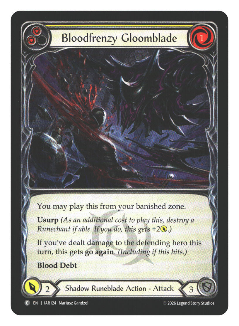 Bloodfrenzy Gloomblade (Yellow) | Near Mint / English / Normal