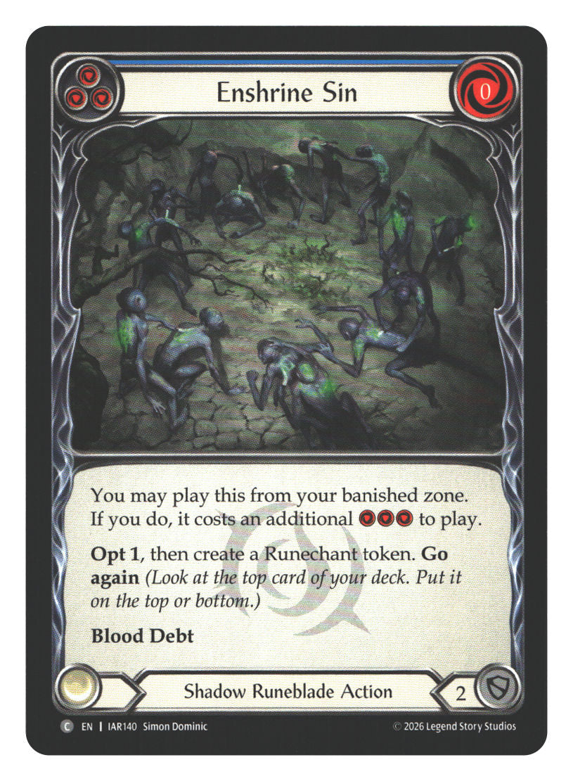 Enshrine Sin (Blue) | Near Mint / English / Normal