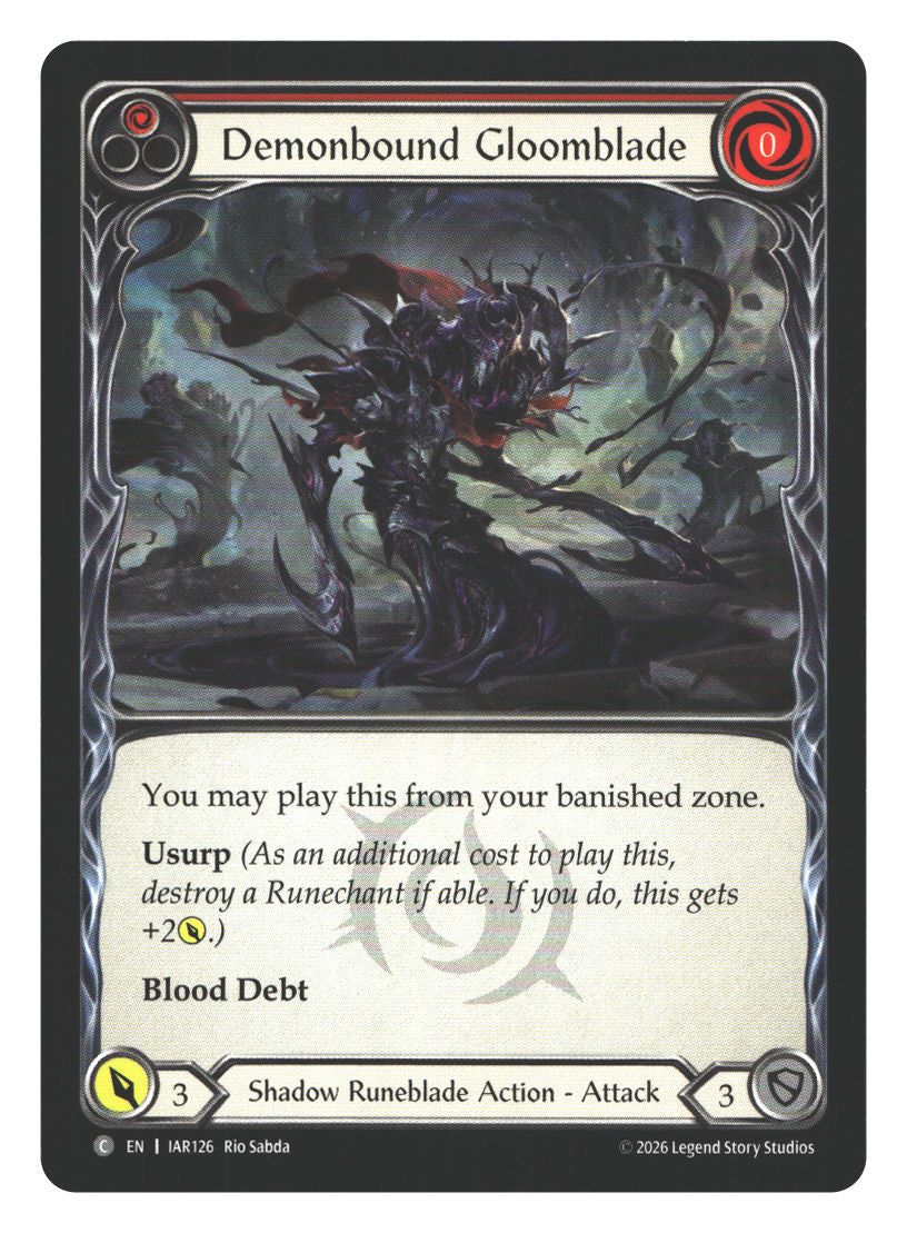 Demonbound Gloomblade (Red) | Near Mint / English / Normal
