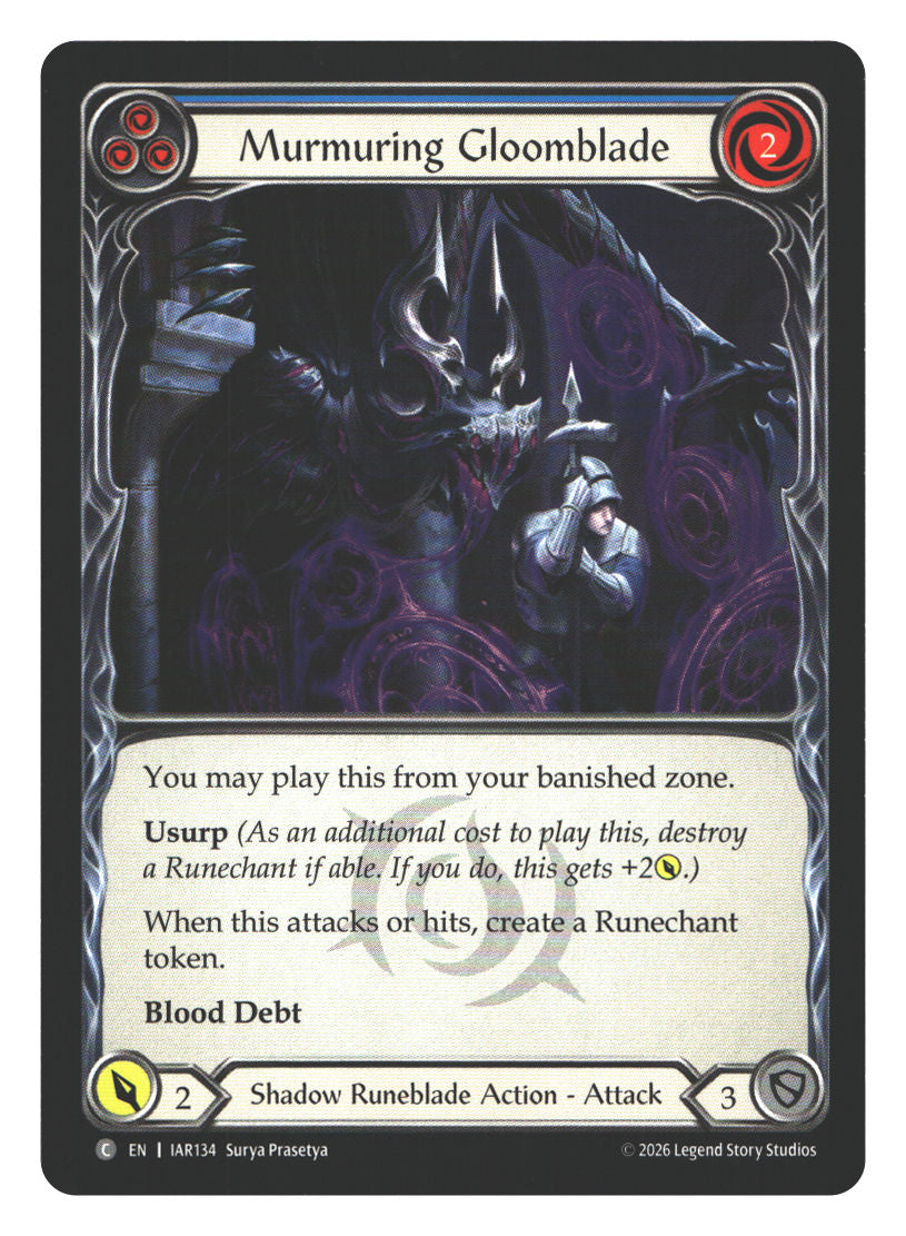 Murmuring Gloomblade (Blue) | Near Mint / English / Normal
