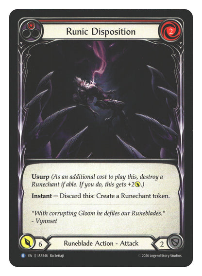 Runic Disposition (Red) | Near Mint / English / Normal