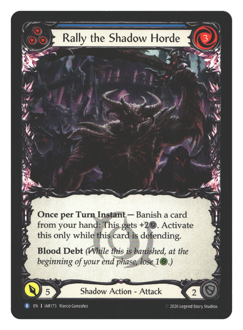 Rally the Shadow Horde (Blue) | Near Mint / English / Normal