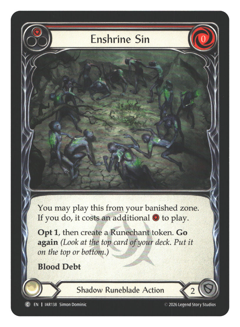 Enshrine Sin (Red) | Near Mint / English / Normal