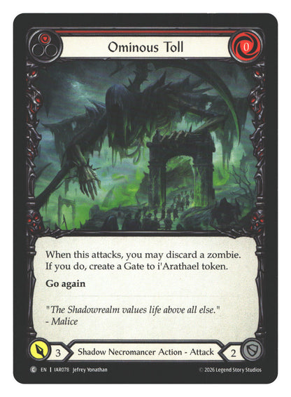 Ominous Toll (Red) | Near Mint / English / Normal
