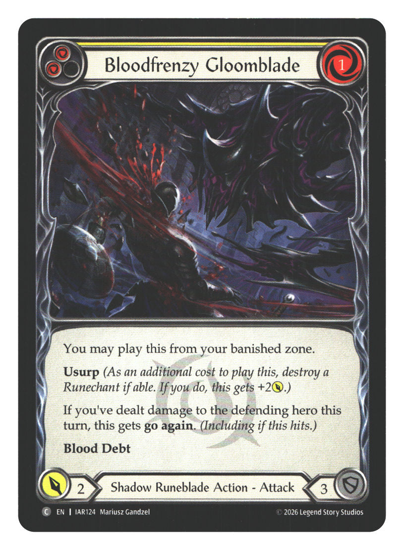 Bloodfrenzy Gloomblade (Yellow) | Near Mint / English / Normal