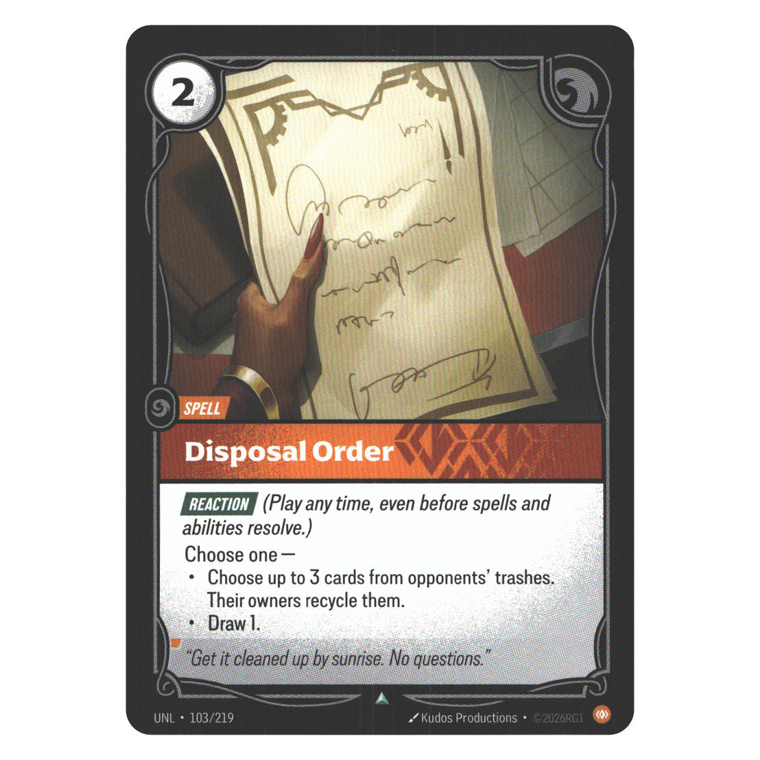Disposal Order