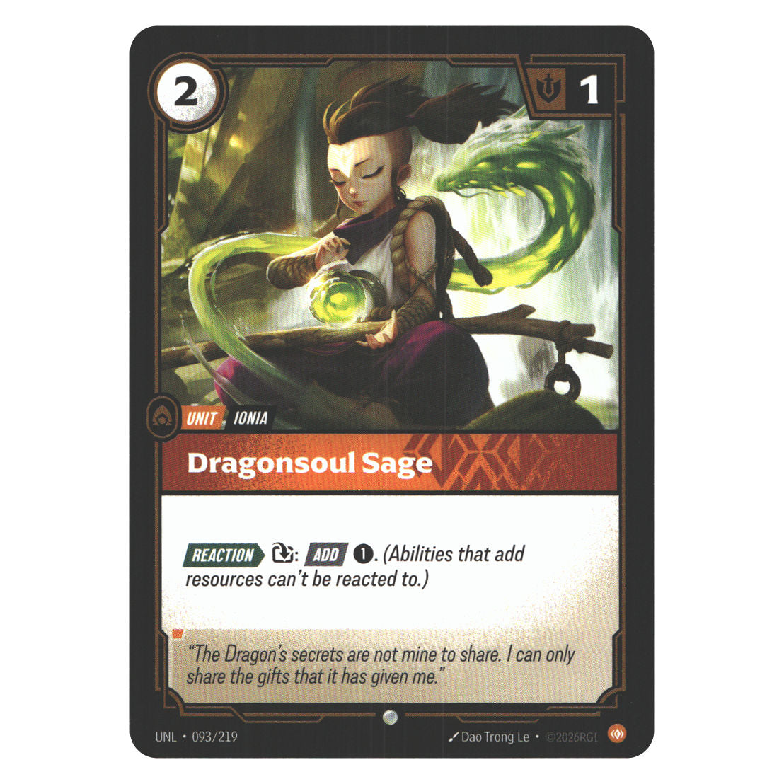 Dragonsoul Sage | Near Mint / English / Normal