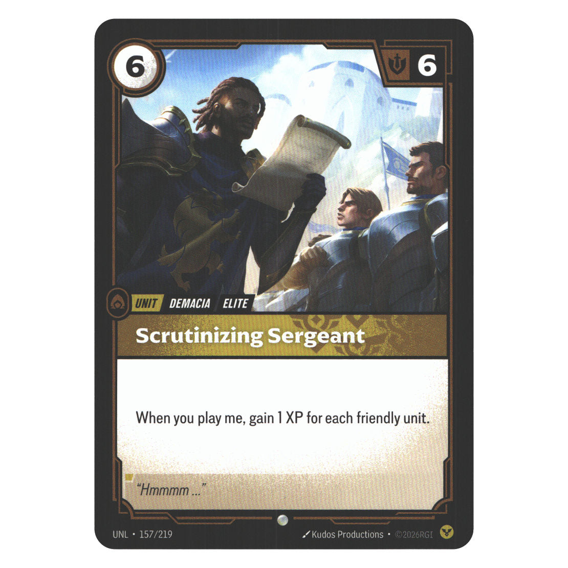 Scrutinizing Sergeant | Near Mint / English / Normal
