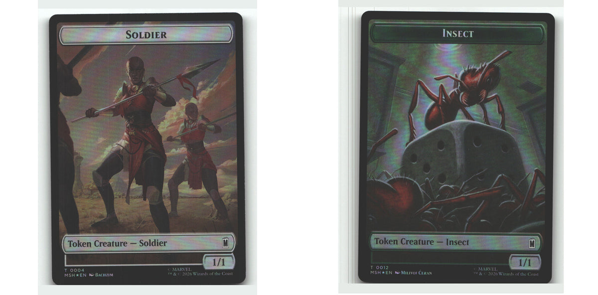 Soldier // Insect Double-Sided Token