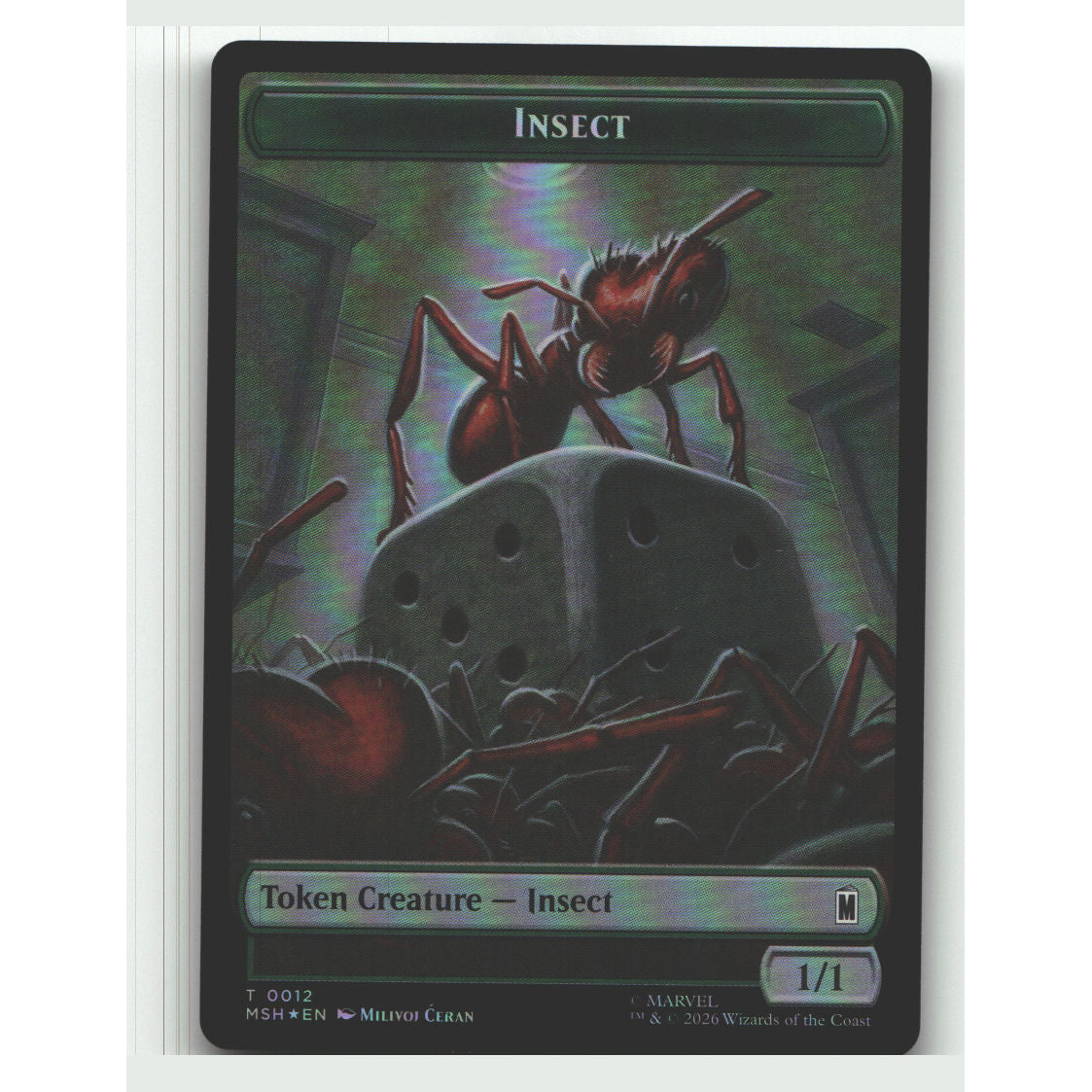 Soldier // Insect Double-Sided Token