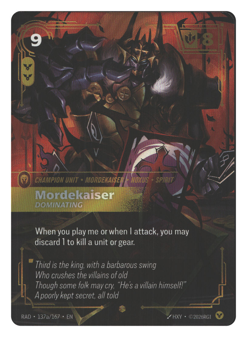 Mordekaiser, Dominating (Alternate Art) | Near Mint / English / Foil