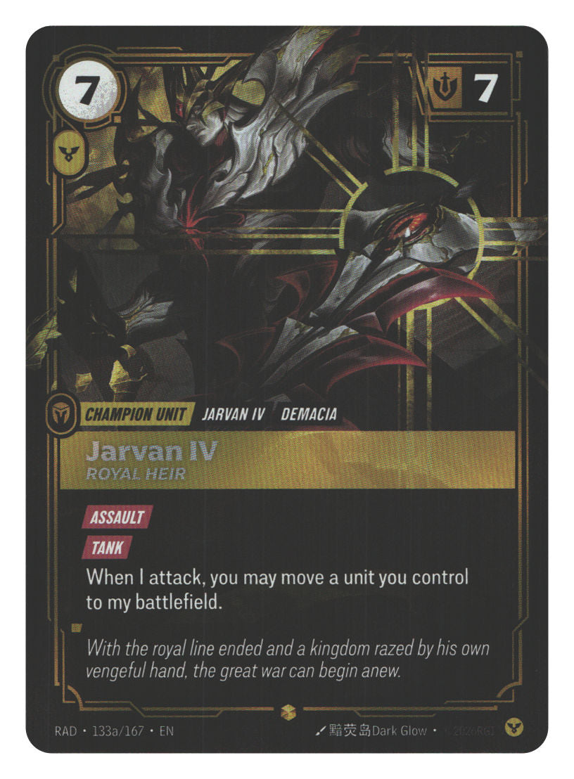 Jarvan IV, Royal Heir (Alternate Art) | Near Mint / English / Foil