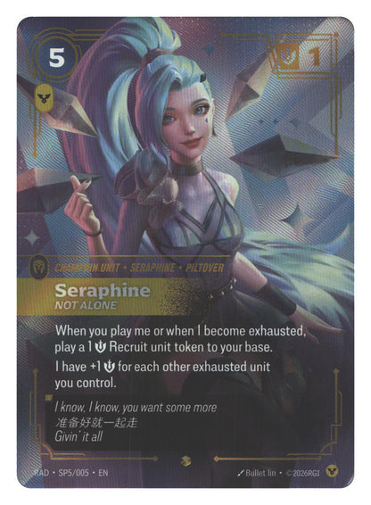 Seraphine, Not Alone (K/DA Special Art Card) | Near Mint / English / Foil