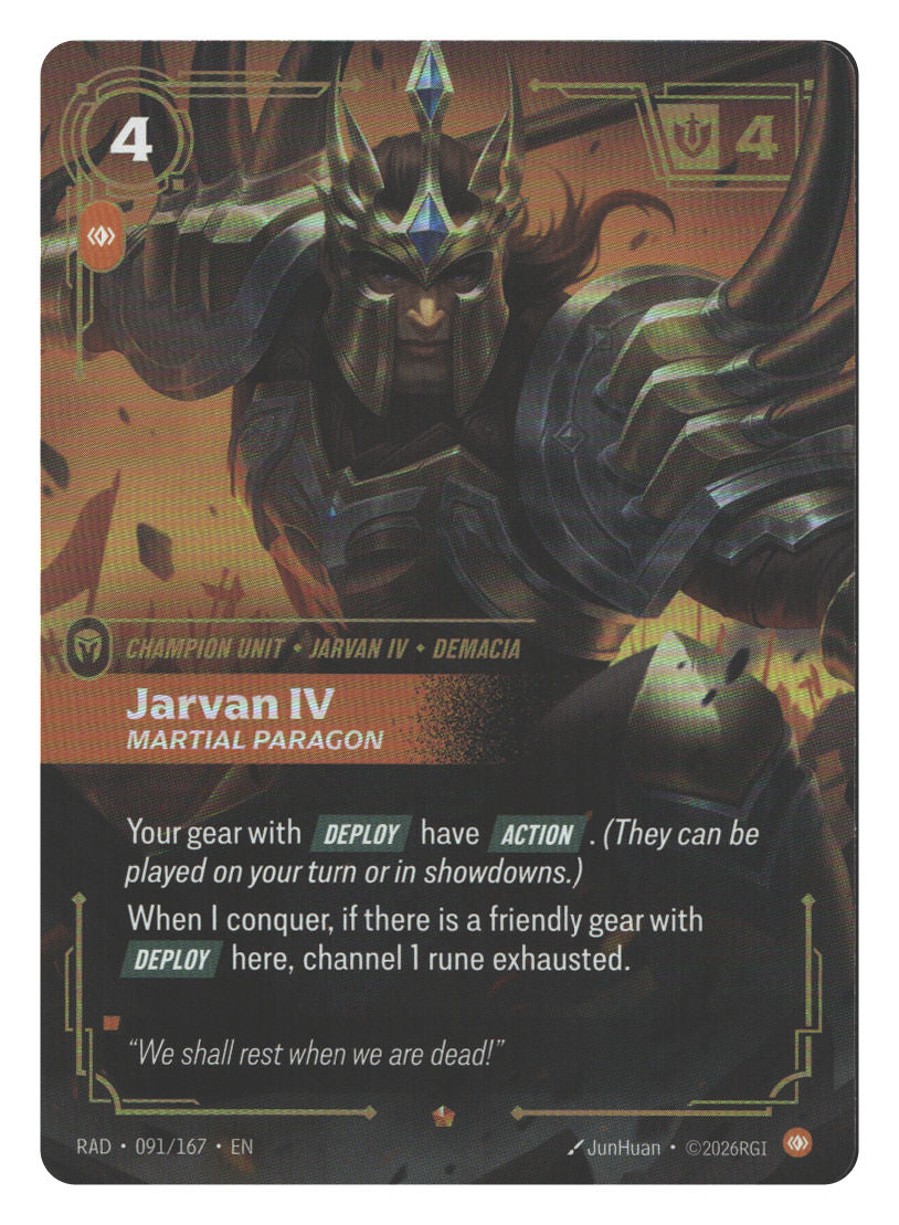 Jarvan IV, Martial Paragon | Near Mint / English / Foil