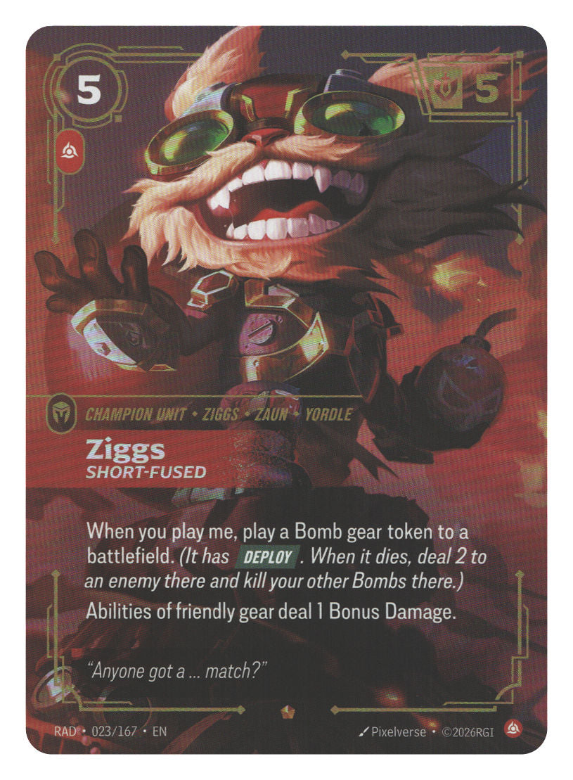 Ziggs, Short-Fused | Near Mint / English / Foil