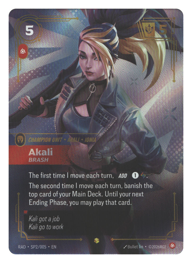Akali, Brash (K/DA Special Art Card) | Near Mint / English / Foil