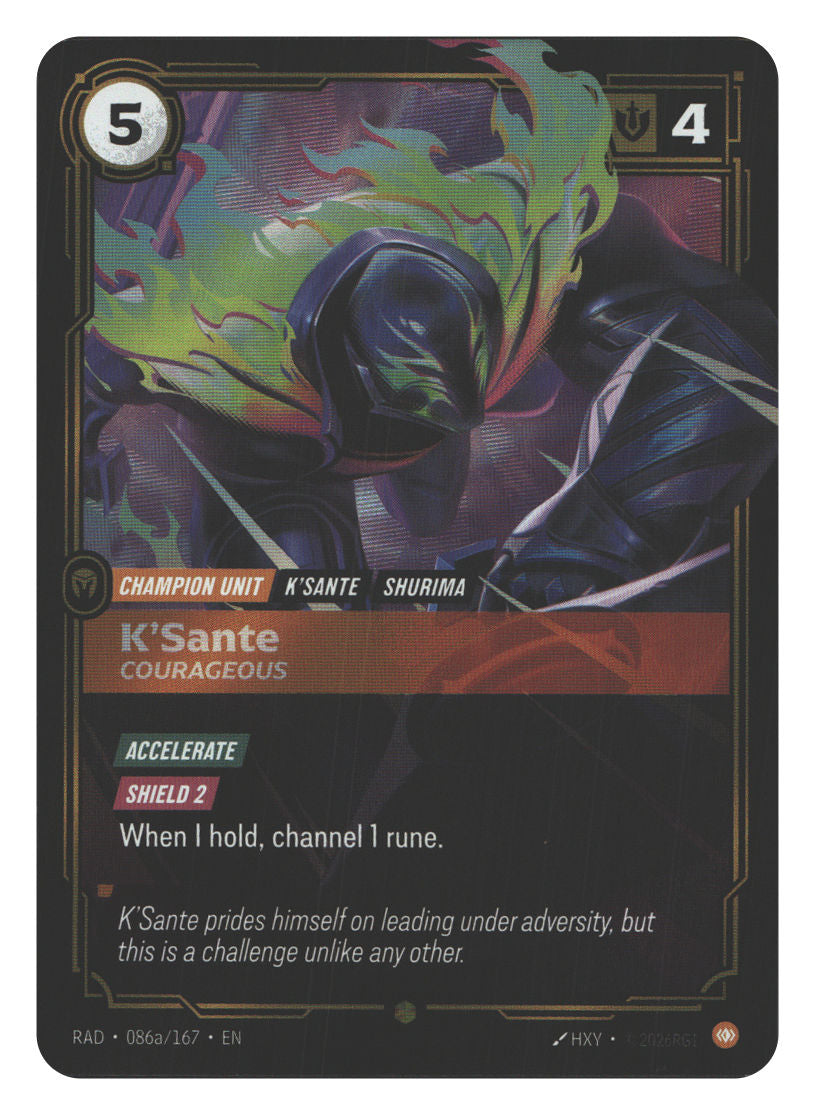 K'Sante, Courageous (Alternate Art) | Near Mint / English / Foil