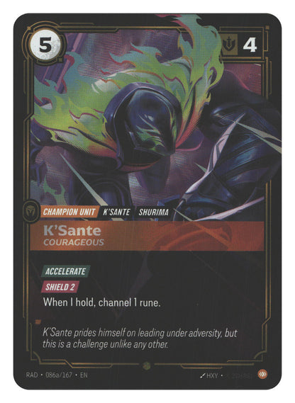 K'Sante, Courageous (Alternate Art) | Near Mint / English / Foil