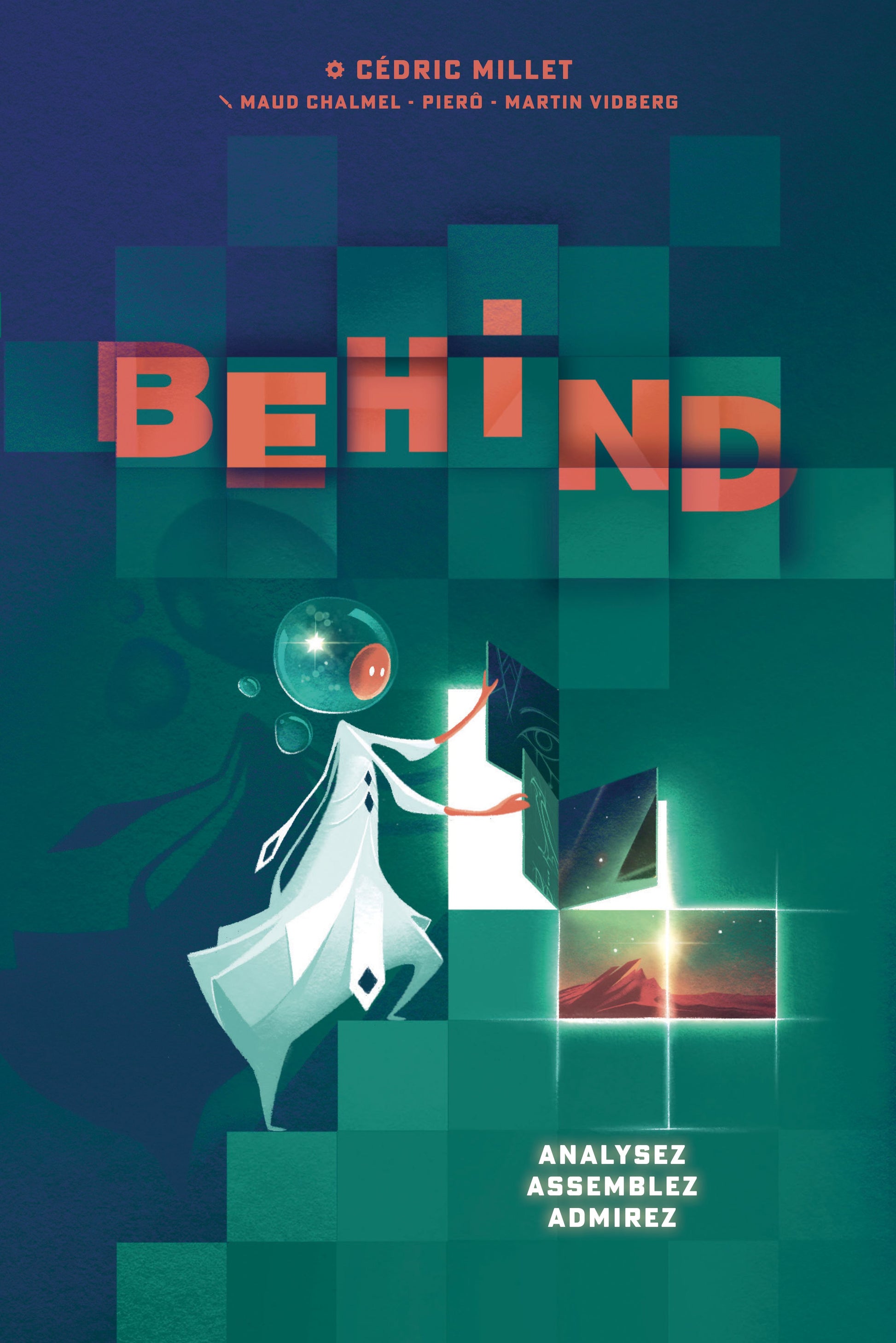 Behind box-cover artwork by Maud Chalmel, Pierô, and Martin Vidberg