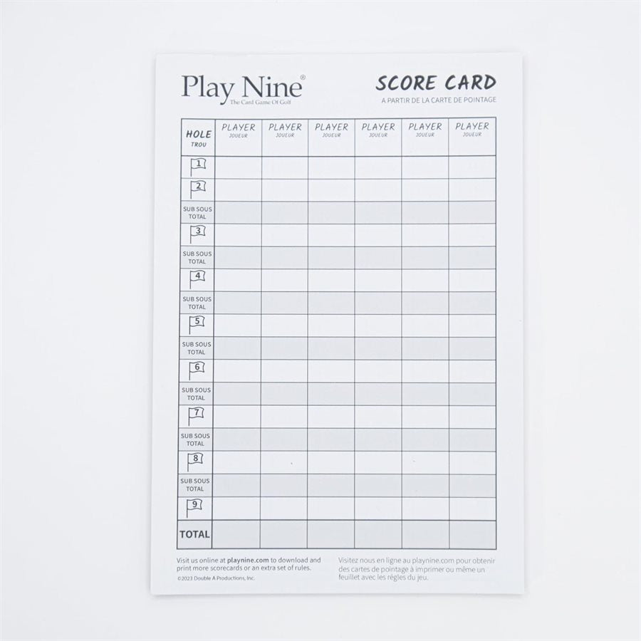 Play Nine scorecard