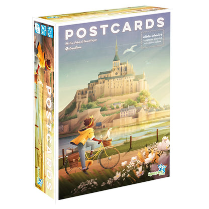 Postcards board game box