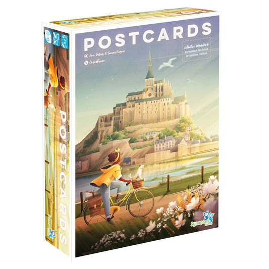 Postcards board game box