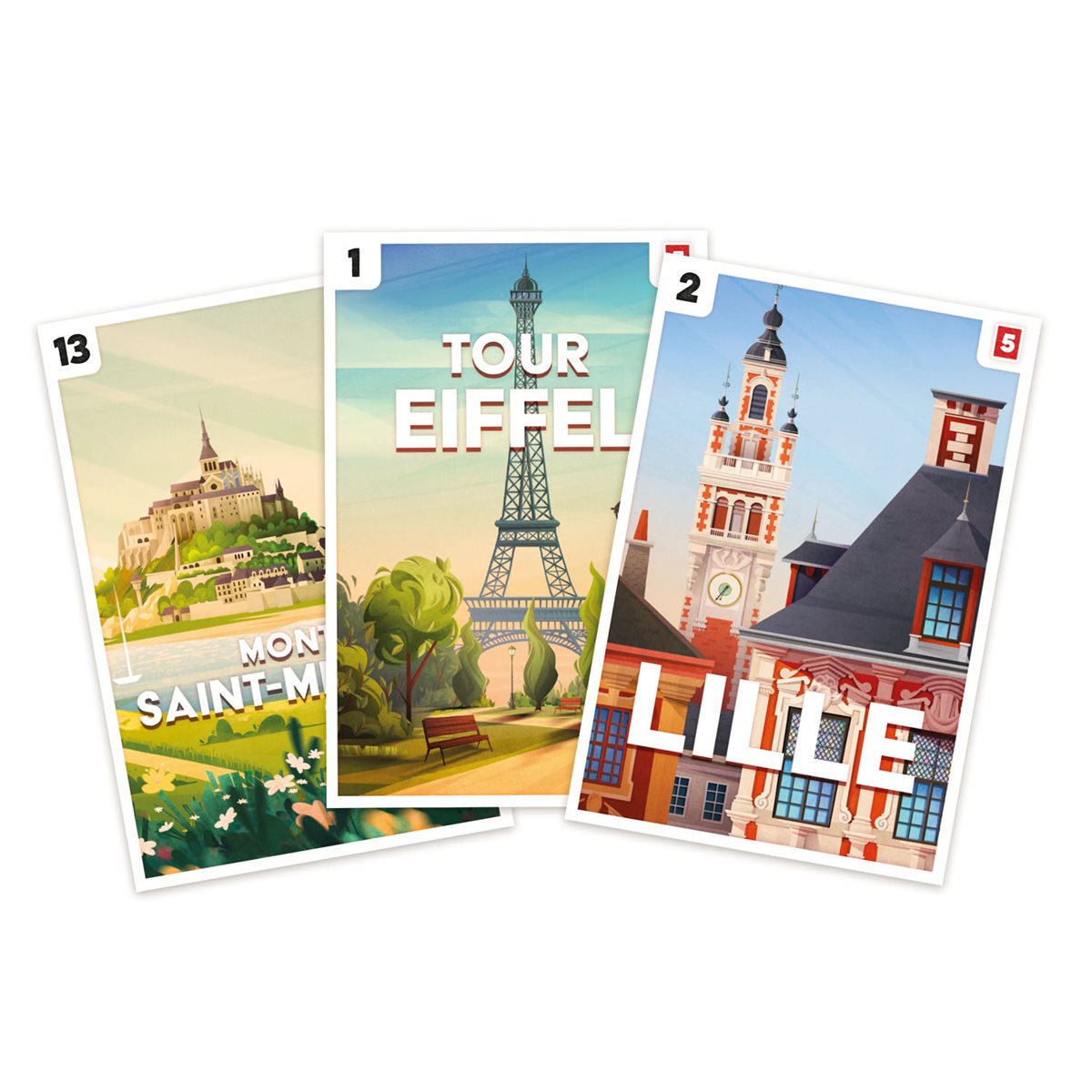 Postcards board game setup