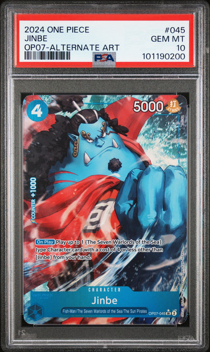 Jinbe OP07-045 PSA 10 cert 101190200 front