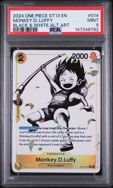 Monkey D. Luffy ST13 #014 PSA 9 – front