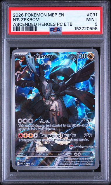 N's Zekrom #031 PSA 9 cert 153720598 – front