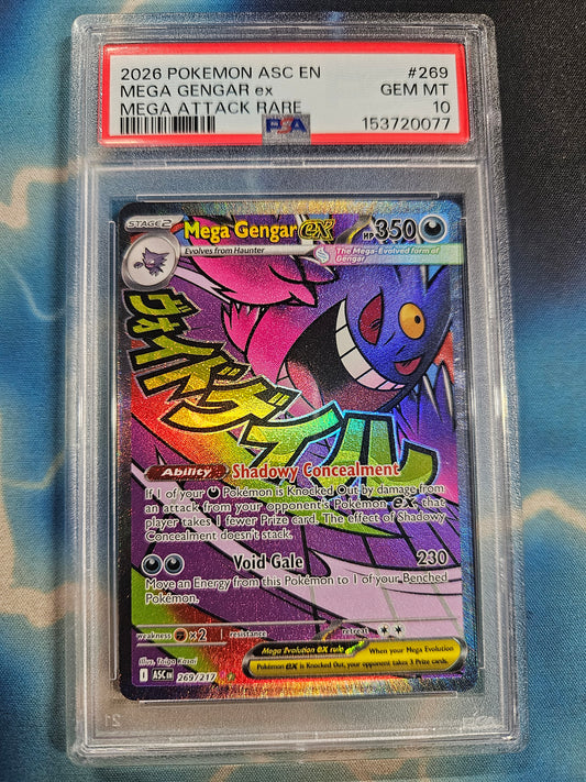 PSA 10 Mega Attack Rare Gengar