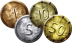 Sky Traders official coin components